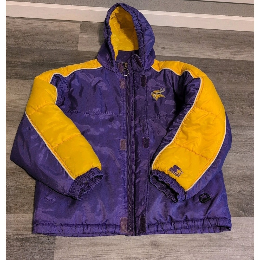 Minnesota‎ Vikings NFL Vintage Starter Jacket Full Zip Winter Coat Size XL Rare - Picture 3 of 16